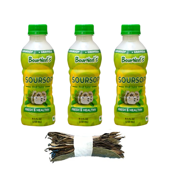 Soursop Pack of 2 (3 Soursop Fruit Juice + 50 Soursop Leaves )
